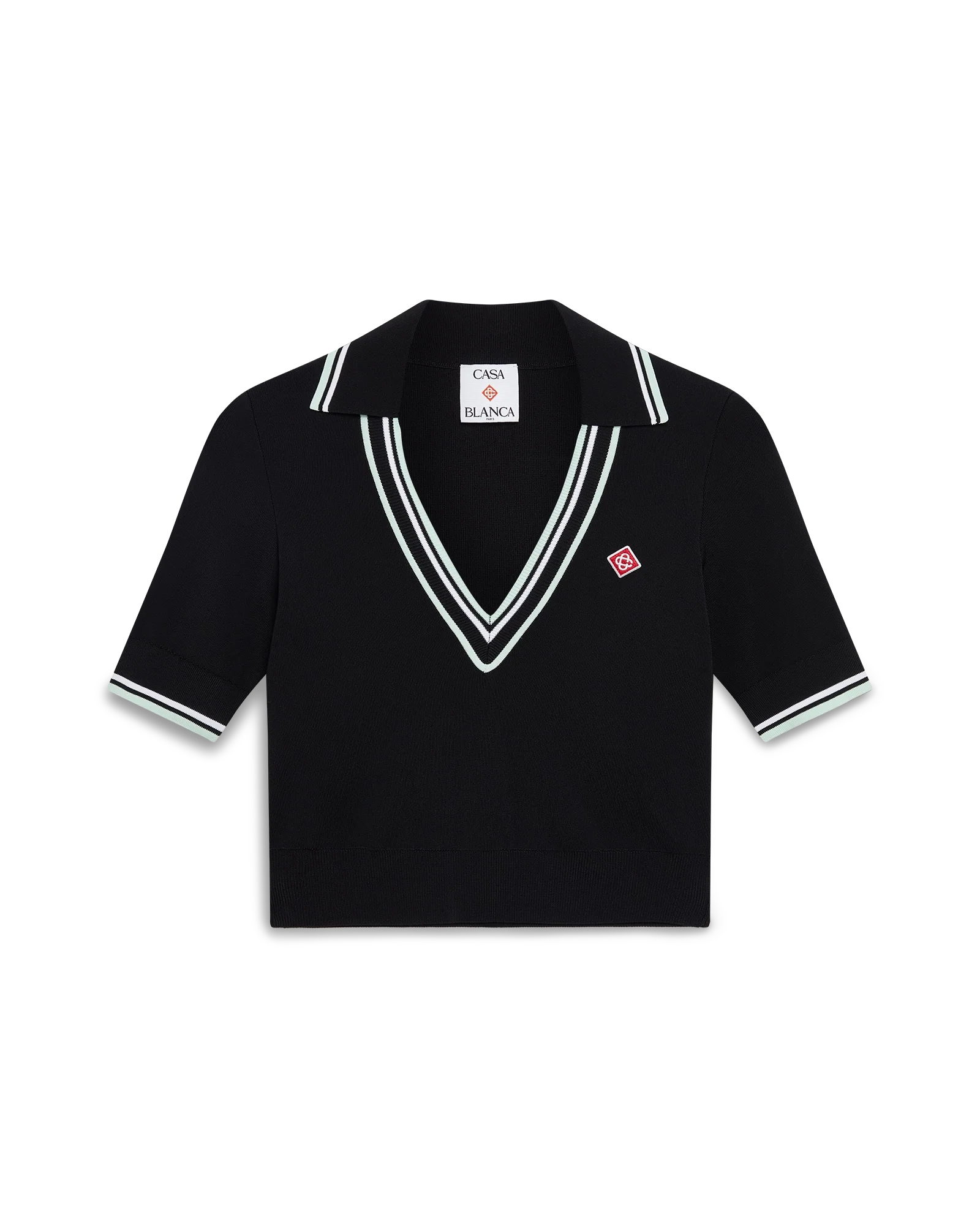 Polo en viscose à col en V