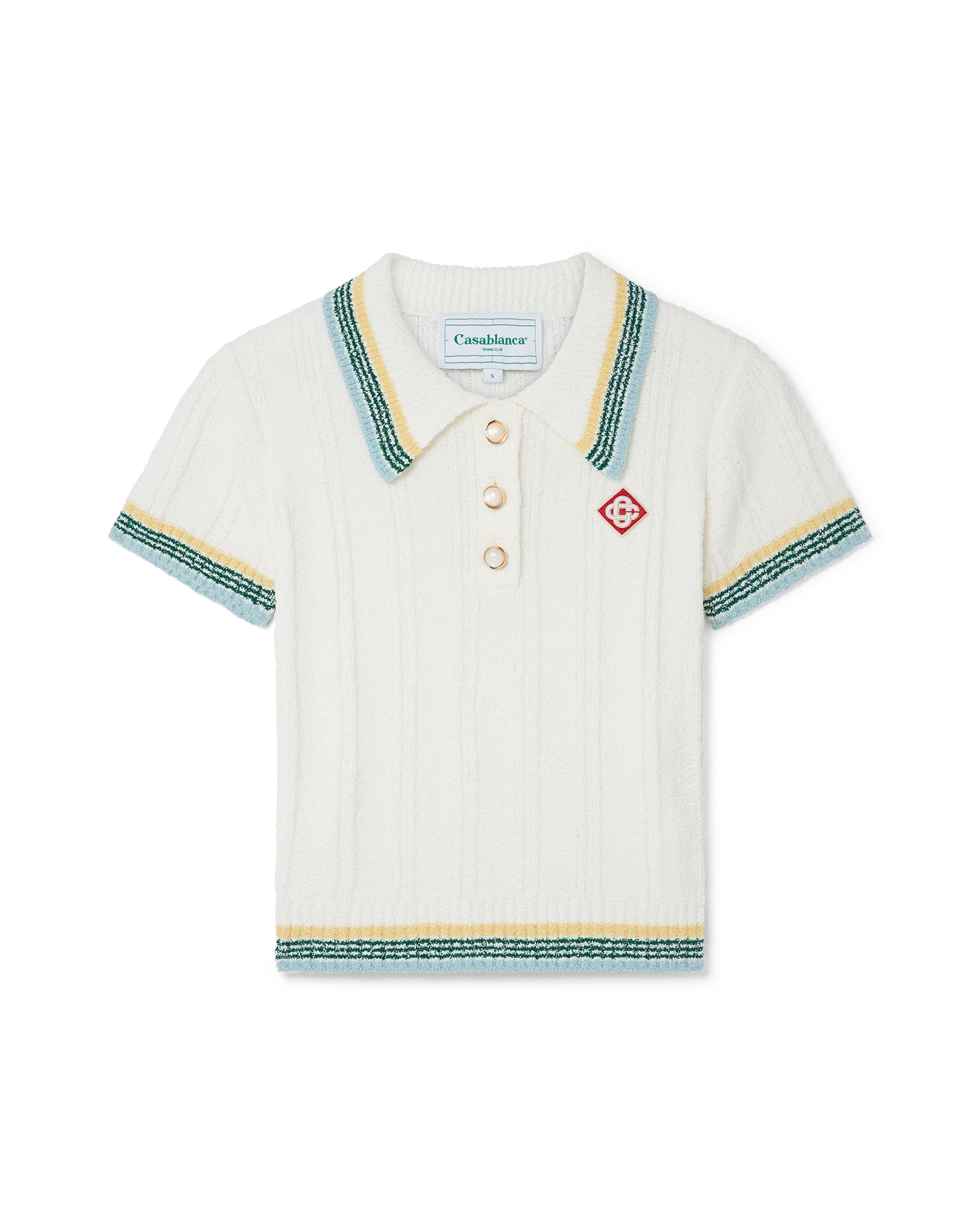 Polo en boucle à côtes