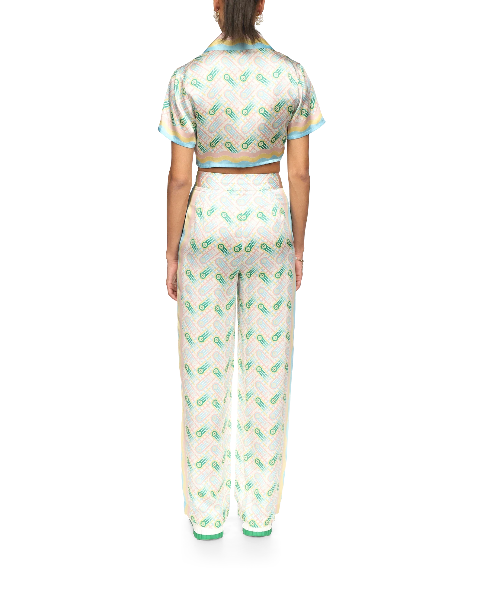 Chemise en soie Ping Pong Cropped