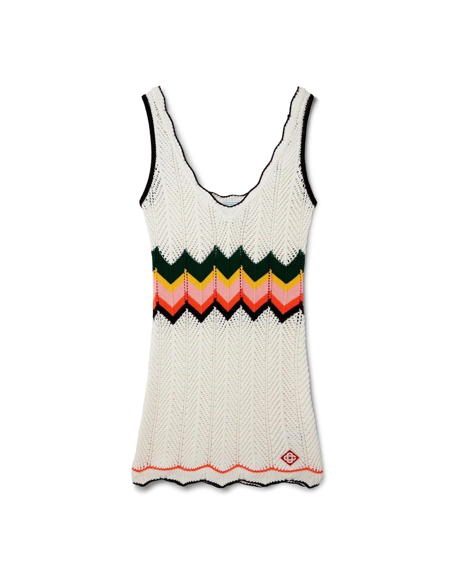 Robe en dentelle à chevrons