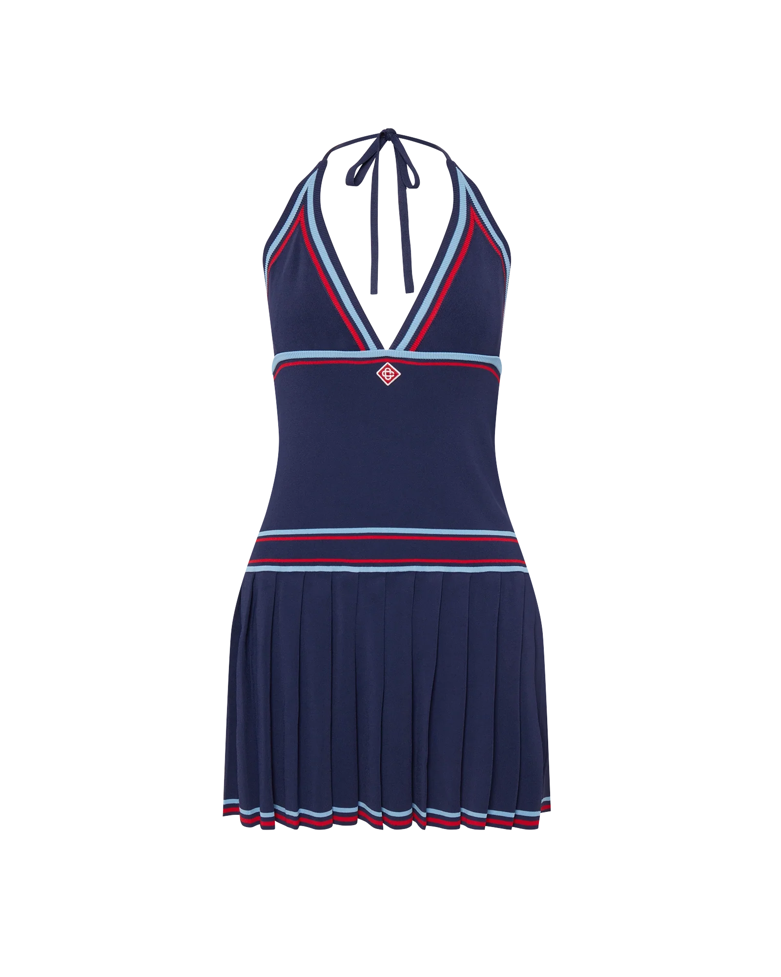 Robe dos nu plissée