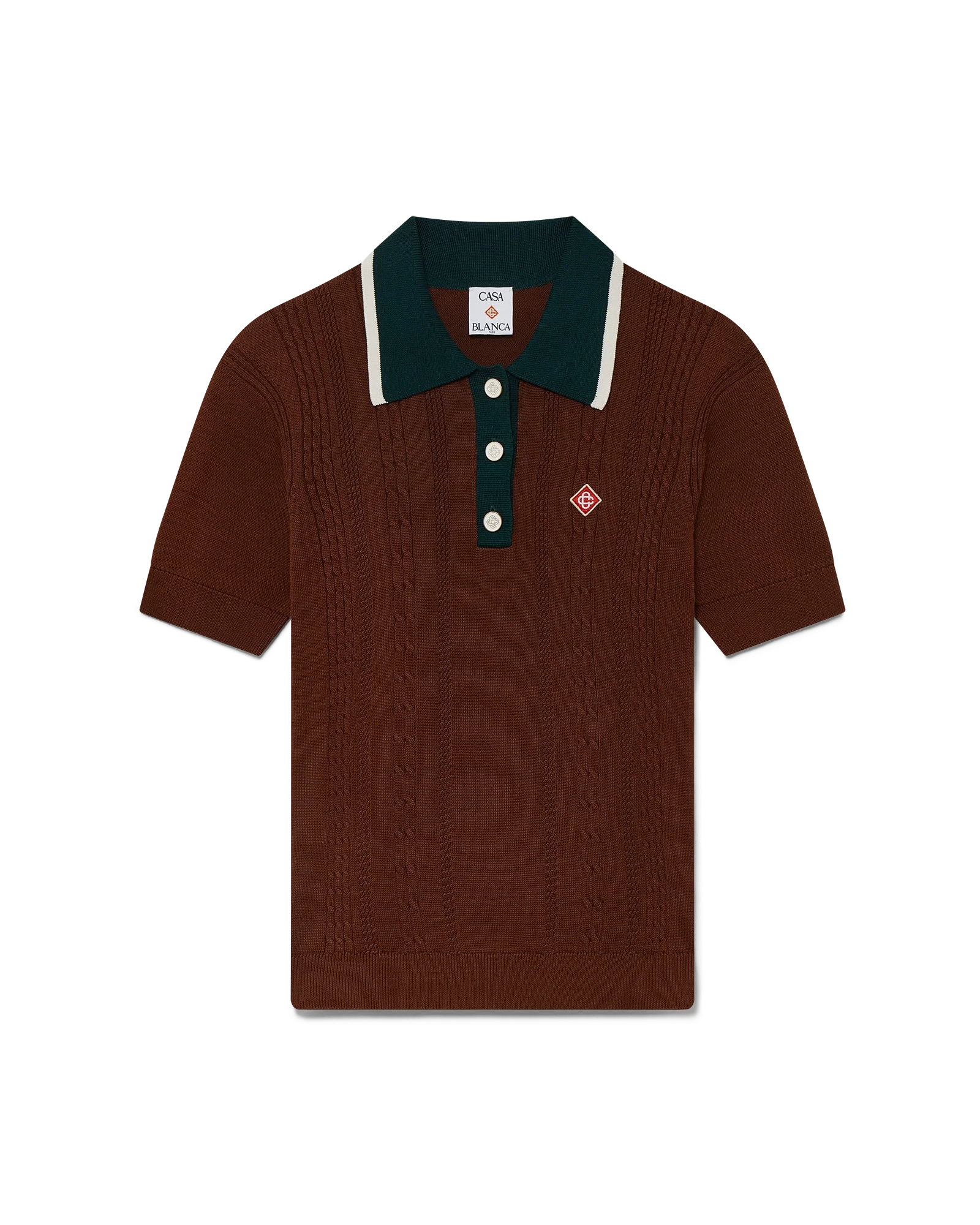 Polo en maille torsadée