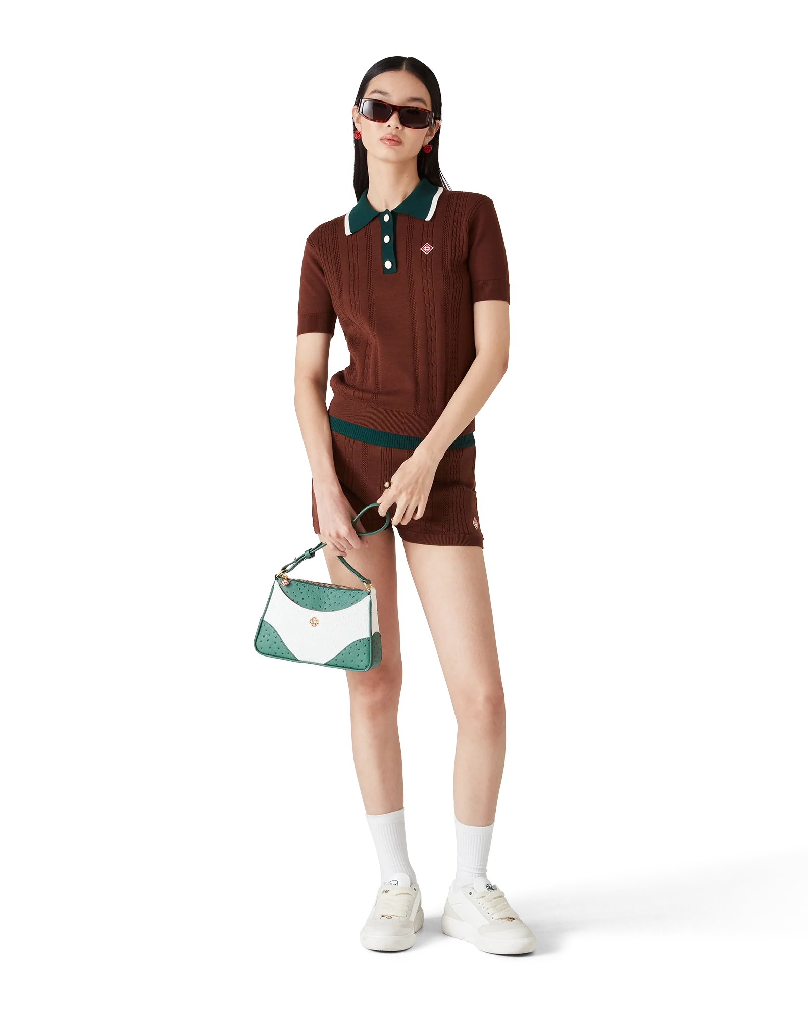 Polo en maille torsadée