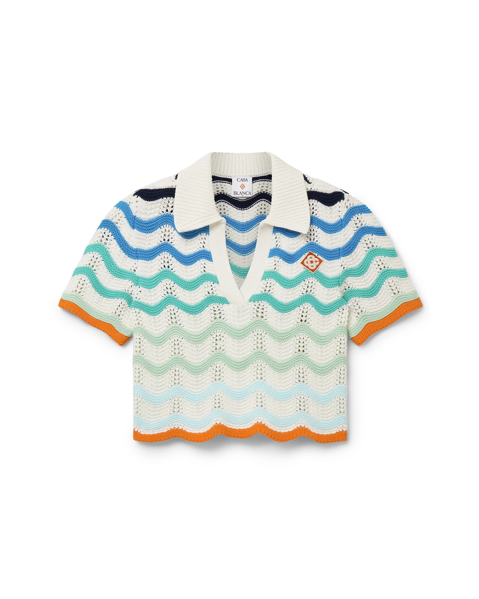 Top en crochet à vagues dégradées