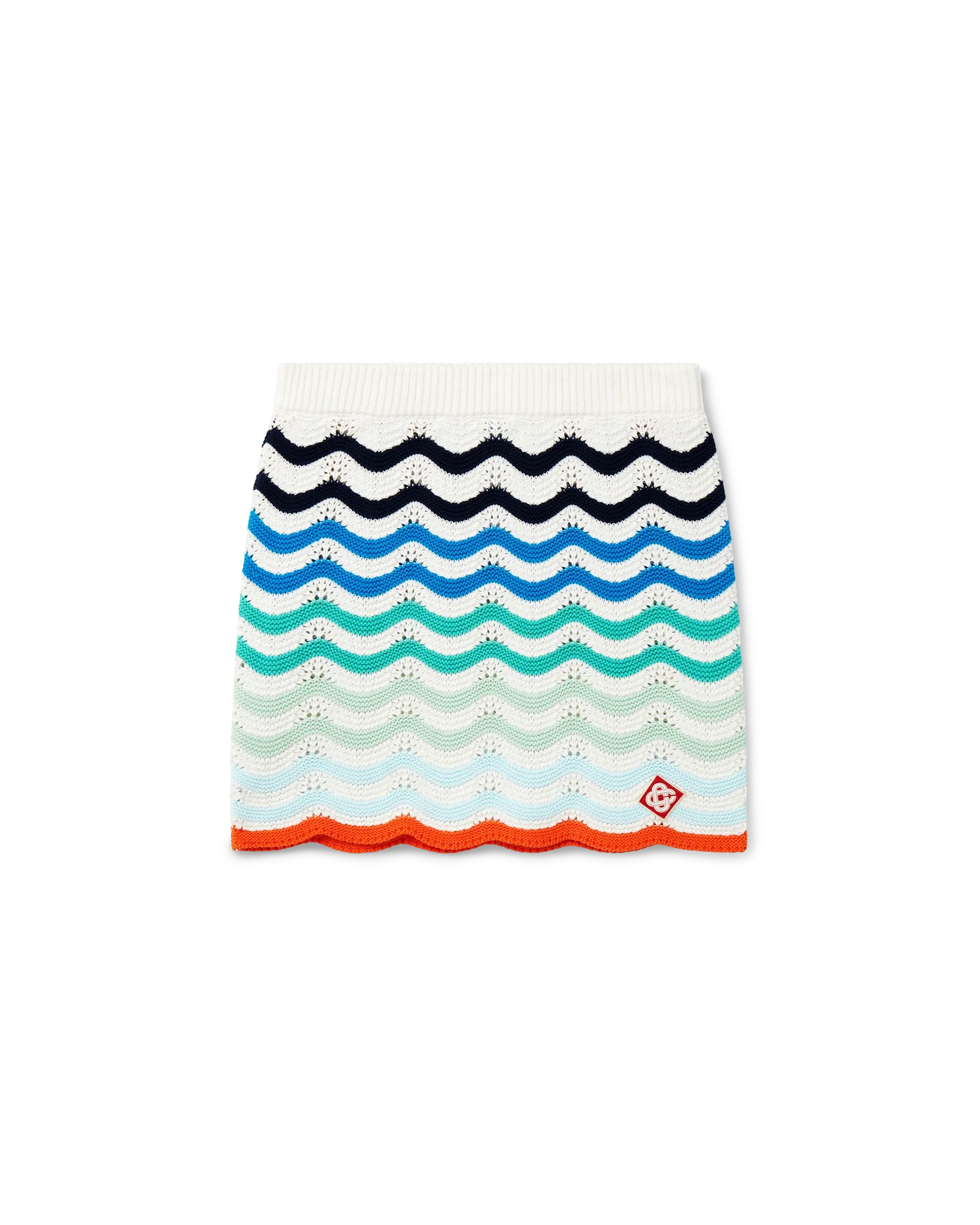 Jupe en crochet à vagues dégradées