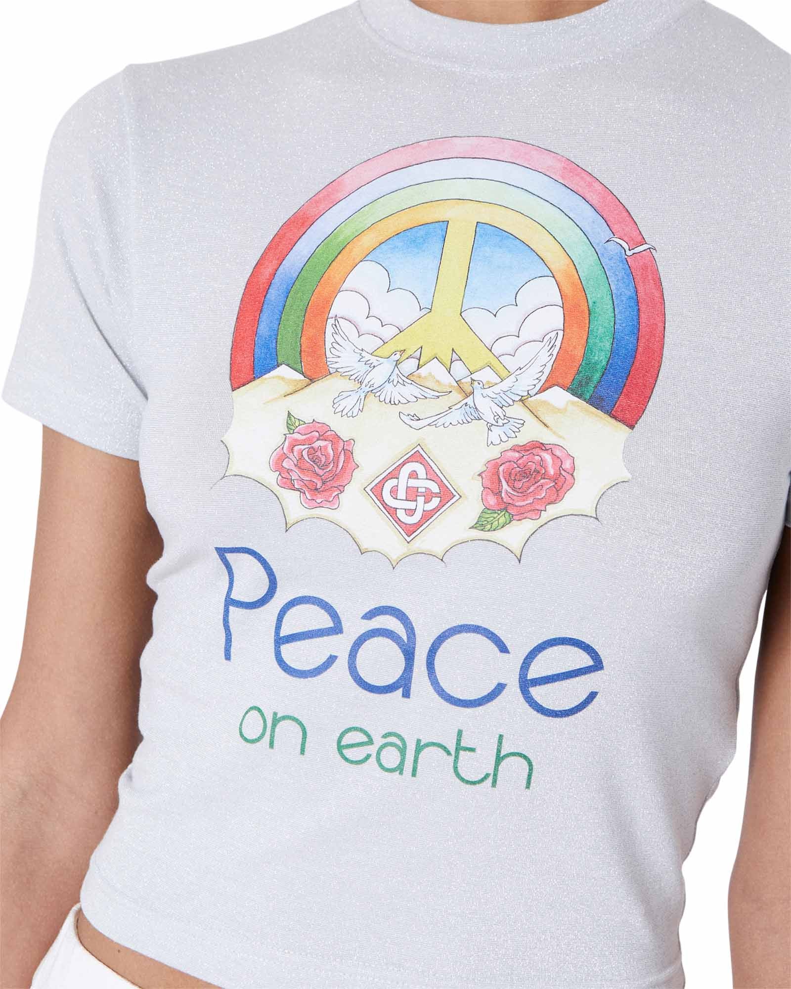 T-Shirt Peace On Earth Cropped