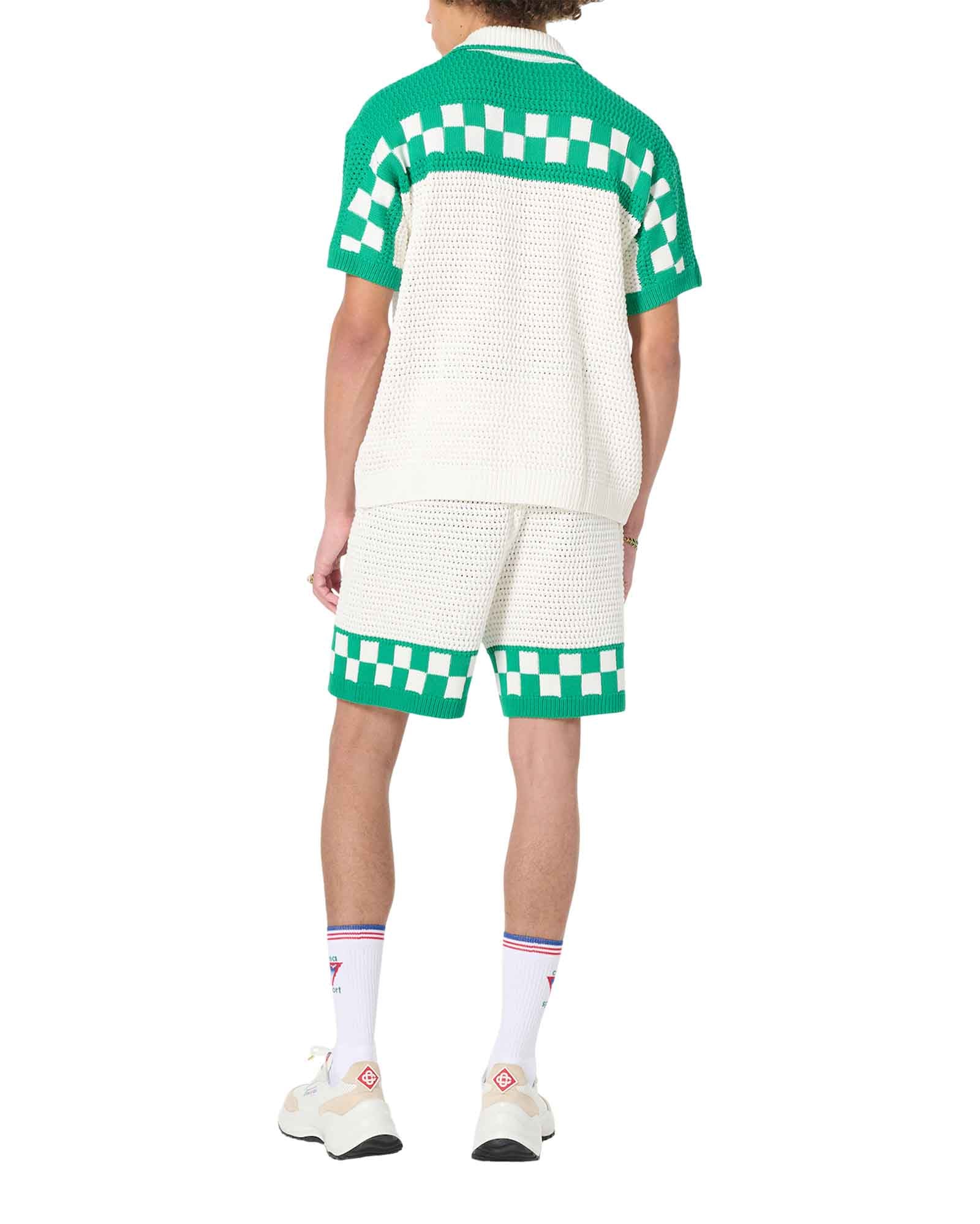 Short en tricot et crochet